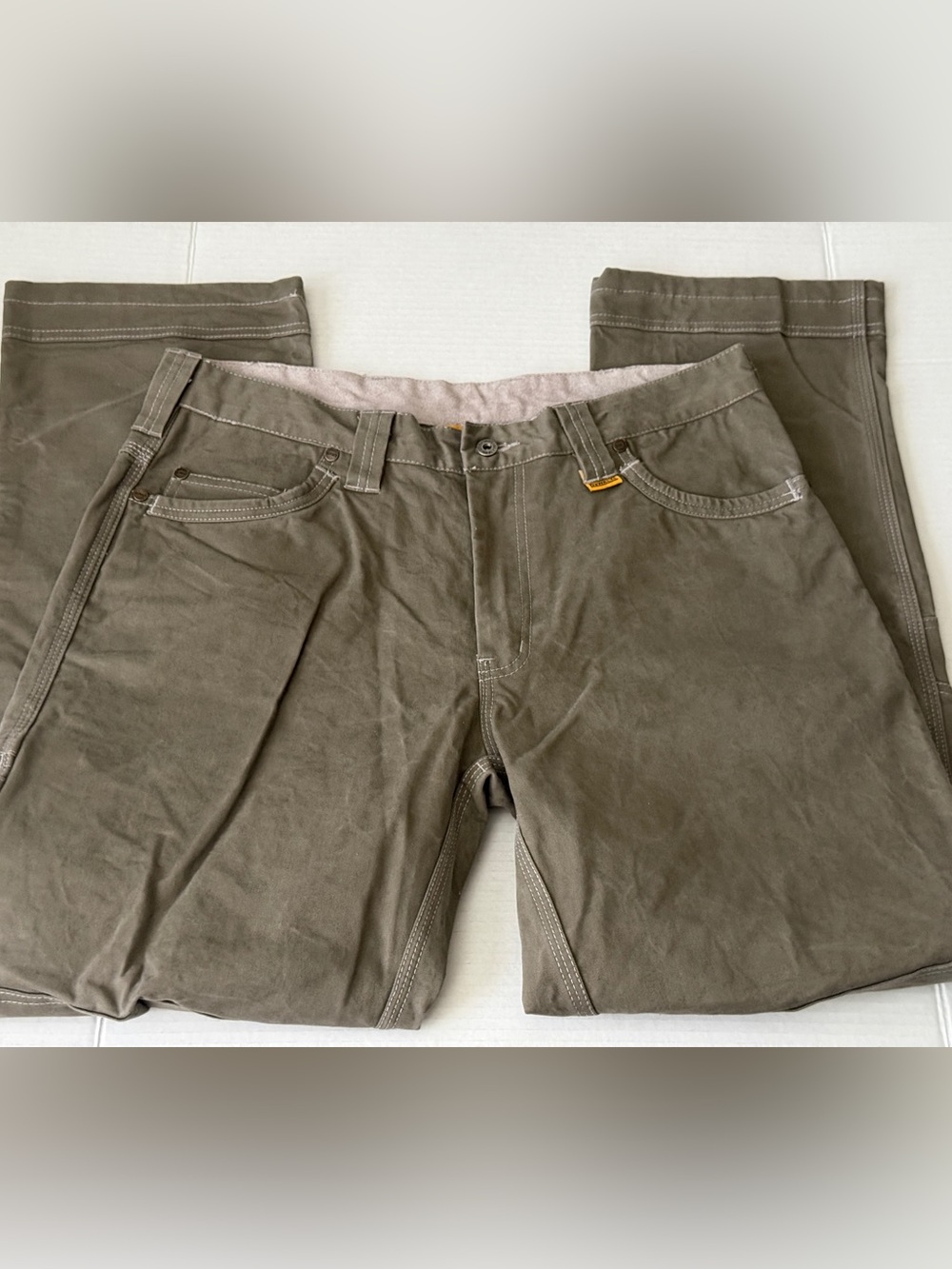 DEWALT Madison Utility Work Pants Reinforced Knee Color - Stone Men's Sz 34 x 30